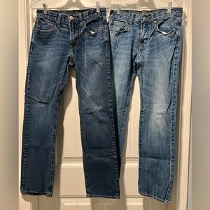Men’s American Eagle jeans 2 pair slim straight size 28 x 32